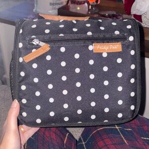 Black and White Polka Dot Insulated Bag